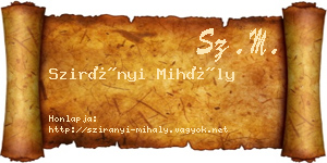 Szirányi Mihály névjegykártya